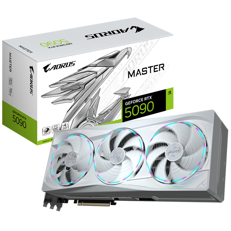 Gigabyte AORUS GeForce RTX 5090 MASTER ICE 32G 32GB GDDR7 NVIDIA Graphics Card - DisplayPort, HDMI