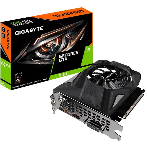 Gigabyte GeForce RTX 1650 D6 4G GDDR6 OC Nvidia Video Card 1.0 - HDMI, DP, DVI-D
