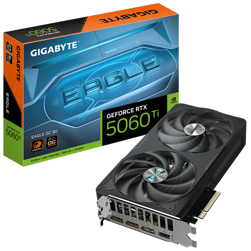 Gigabyte GeForce RTX 5060 Ti EAGLE OC 8G 8GB GDDR7 NVIDIA Graphics Card - DisplayPort, HDMI