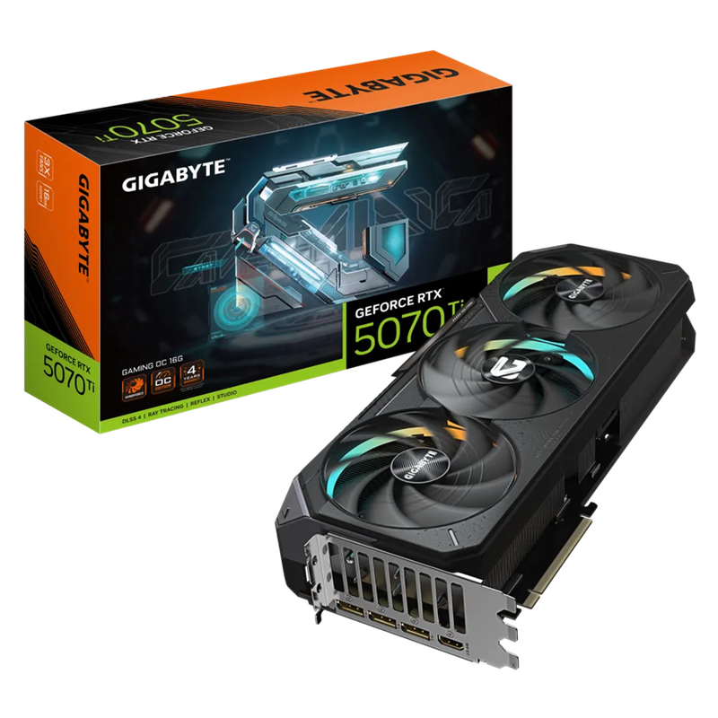Gigabyte GeForce RTX 5070 Ti Gaming OC 16GB GDDR7 Nvidia Graphics Card - DisplayPort, HDMI
