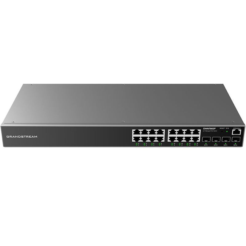 Grandstream GWN7802P 16xGigE 4xSFP Layer 2+ PoE Managed Switch