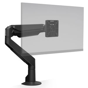 HAT Collective E2 Single Monitor Desk Mount Bracket for Up to 32 Inch Curved & Flat Panel TVs or Monitors - Up to 9kg - Vista Black
