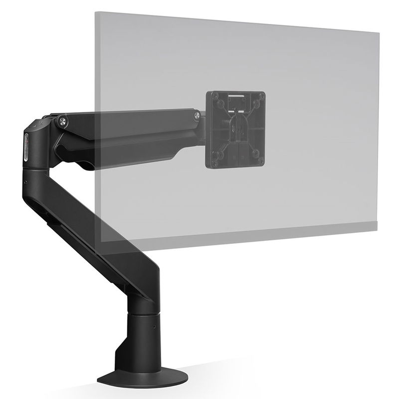 HAT Collective E2 Single Monitor Desk Mount Bracket for Up to 32 Inch Curved & Flat Panel TVs or Monitors - Up to 9kg - Vista Black