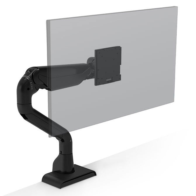 HAT Collective E5 Single Dynamic Monitor Desk Mount Bracket for Up to 49 Inch Flat Panel TVs or Monitors - Up to 20kg - Black