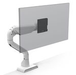 HAT Collective E5 Single Dynamic Monitor Desk Mount Bracket for Up to 49 Inch Flat Panel TVs or Monitors - Up to 20kg - White
