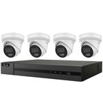 HiLook 4x 6MP 2.8mm AI Fixed Turret Network Camera + 4 Channel PoE Network Video Recorder with 2TB HDD Kit