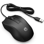 HP 100 Optical USB Wired Mouse - Black