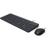 HP 150 Wired Keyboard and Mouse Combo - Black