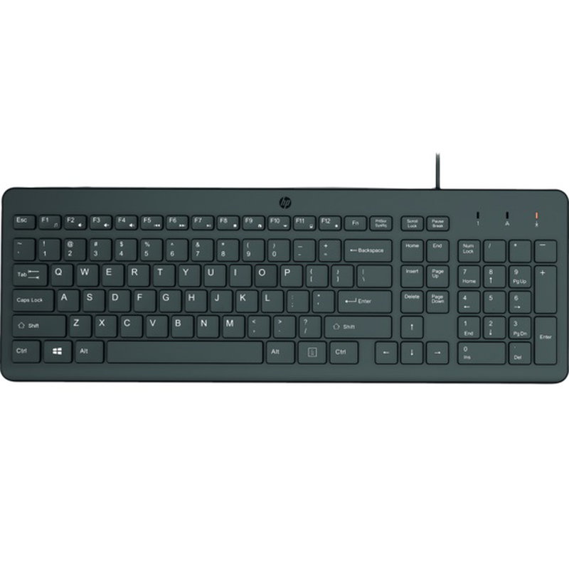 HP 150 Wired USB Type-A Keyboard - Black