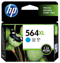 view HP 564XL Cyan High Yield Ink Cartridge