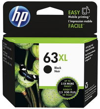 view HP 63XL Black High Yield Ink Cartridge