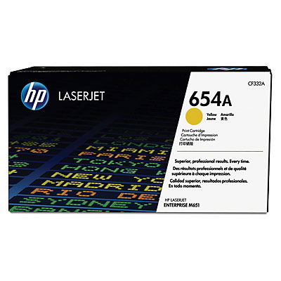 HP 654A Yellow Toner Cartridge