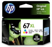 view HP 67XL Tri-Colour High Yield Ink Cartridge