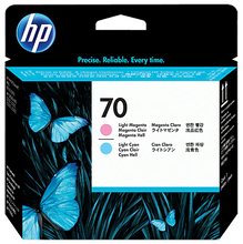 view HP 70 Light Magenta and Light Cyan DesignJet Printhead