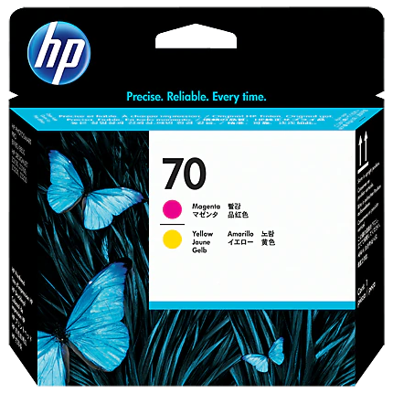 HP 70 Magenta and Yellow Printhead