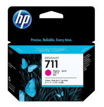 view HP 711 Magenta 29ml Ink Cartridge - 3 Pack