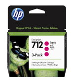 HP 712 29ml Magenta DesignJet Ink Cartridge - 3 Pack