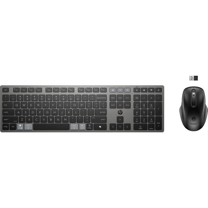 HP 725 Multi-Device Rechargeable Wireless Keyboard & Mouse Combo - Nightfall Black