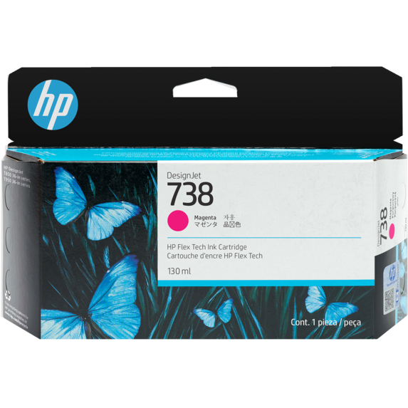 HP 738 Magenta 130ml DesignJet Ink Cartridge