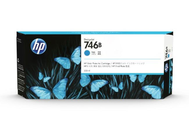 HP 746B 300ml Cyan Ink Cartridge