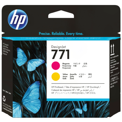 HP 771 Magenta and Yellow DesignJet Printhead