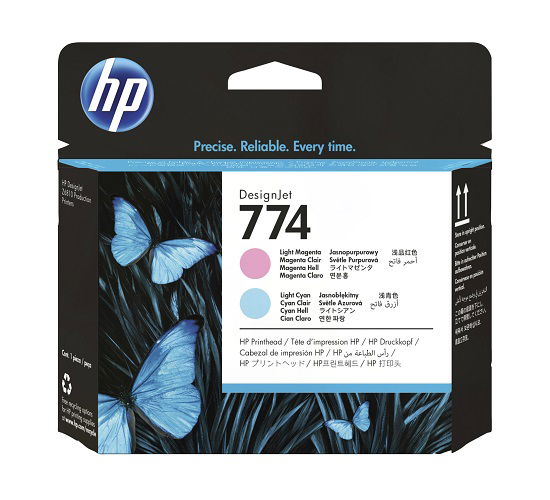 HP 774 Light Magenta/Cyan DesignJet Printhead