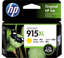 view HP 915XL High Yield Yellow Ink Cartridge