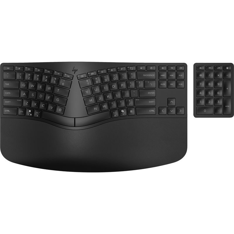 HP 965 Bluetooth Ergonomic Wireless Keyboard and Numpad - Black
