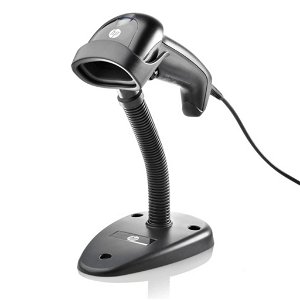 HP Linear Barcode Scanner USB Black - Includes Stand