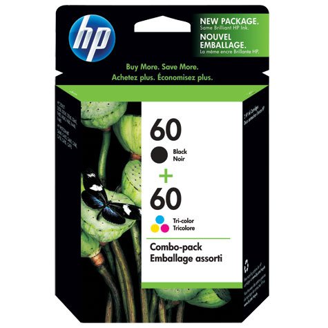 HP 60 Black & Tri-Colour Ink Cartridge Combo Pack