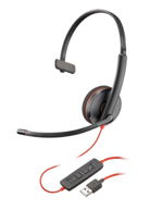 HP Poly Blackwire 3210 USB-A On Ear Wired Mono Headset with Noise Cancelling