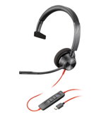 HP Poly Blackwire 3310 UC USB-C On Ear Wired Mono Headset + USB-C/A Adapter - Microsoft Teams Certified