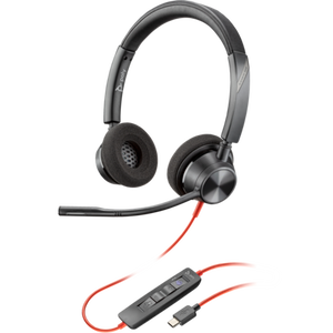 HP Poly Blackwire 3320 USB-C Over The Head Wired Stereo Headset - Certified for MS Teams