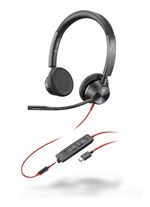 HP Poly Blackwire 3325 UC USB-C On Ear Wired Stereo Headset - Microsoft Teams Certified