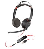 HP  Poly Blackwire 5220 USB-A On Ear Wired Stereo Headset - Microsoft Teams and Zoom Certified