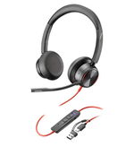 HP Poly Blackwire 8225 UC USB-C On Ear Wired Stereo Headset with Noise Cancelling + USB-C/A Adapter - Microsoft Teams Certified