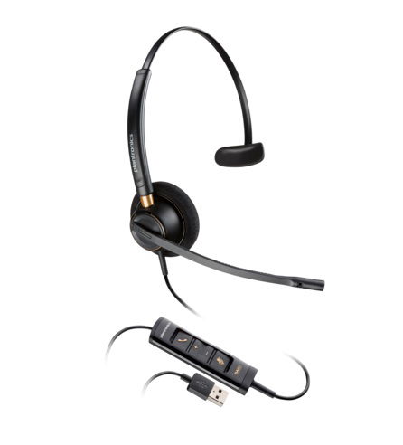 HP Poly EncorePro 515 UC USB-A On Ear Wired Mono Headset