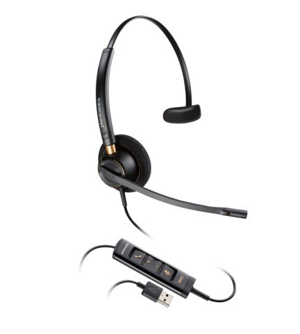 HP Poly  EncorePro 515 UC USB-A On Ear Wired Mono Headset - Microsoft Teams Certified