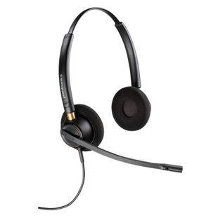 HP Poly EncorePro 520 UC Quick Disconnect On Ear Wired Stereo Headset - Skype for Business Certified