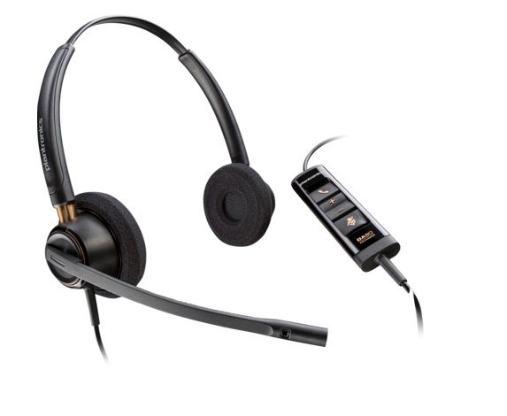 HP Poly EncorePro 525 UC USB-A On Ear Wired Stereo Headset - Microsoft Teams Certified