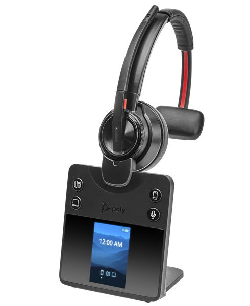 HP Poly Savi 8410 Office DECT Bluetooth On Ear Wireless Mono Headset with Noise Cancellation