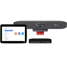view HP Poly Studio Small Room Bundle for Zoom Rooms - Studio R30 USB Video Bar and HP PC with TC10