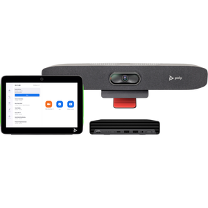 HP Poly Studio Small Room Bundle for Zoom Rooms - Studio R30 USB Video Bar and HP PC with TC10