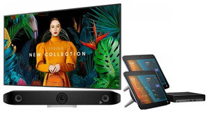 HP Poly V52 Medium Meeting Room Bundle with Samsung QBC 65 Inch Display - SPECIAL PRICE OFFER