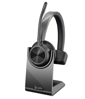 HP Poly Voyager 4310 UC USB-A On Ear Wireless Mono Headset with BT700 Adapter and Charging Stand