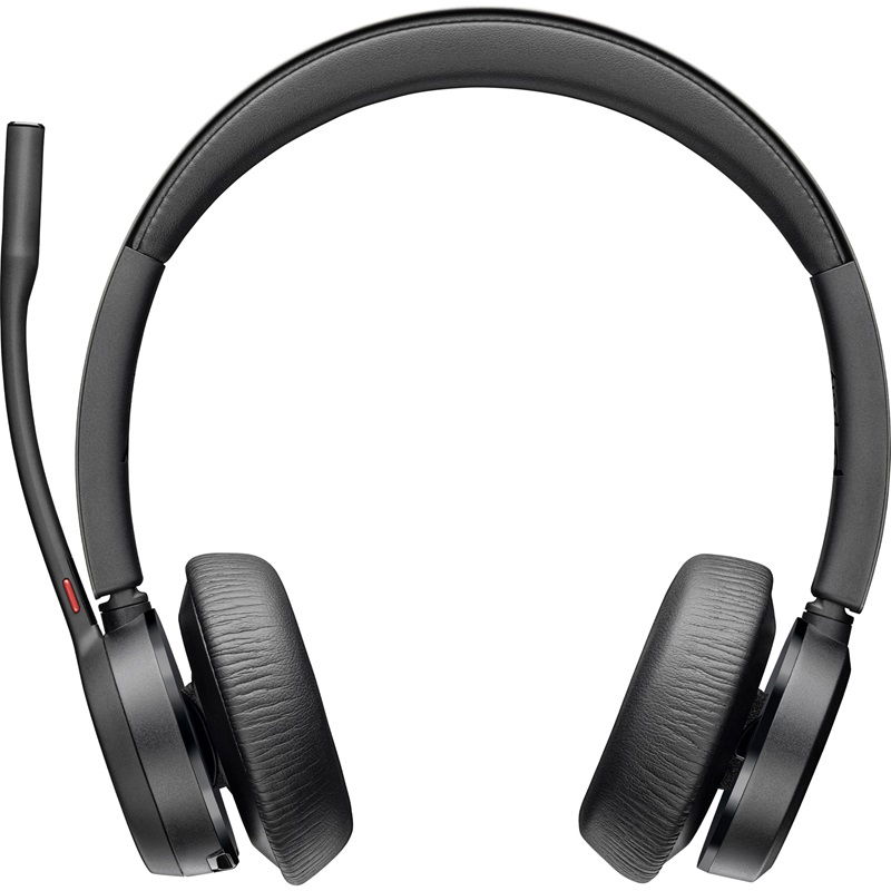 HP Poly Voyager 4320-M Bluetooth Overhead Wireless Stereo Headset with USB-C BT700 Dongle, Charging Stand - Black, Certified for MS Teams