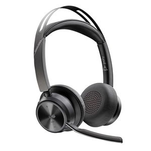 HP Poly Voyager Focus 2 USB-C On Ear Wireless Stereo Headset with USB-C/A Adapter and Charging Stand - Microsoft Teams Certified