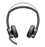 HP Poly Voyager Focus 2 USB-C On Ear Wireless Stereo Headset with USB-C/A Adapter and Charging Stand - Zoom Certified