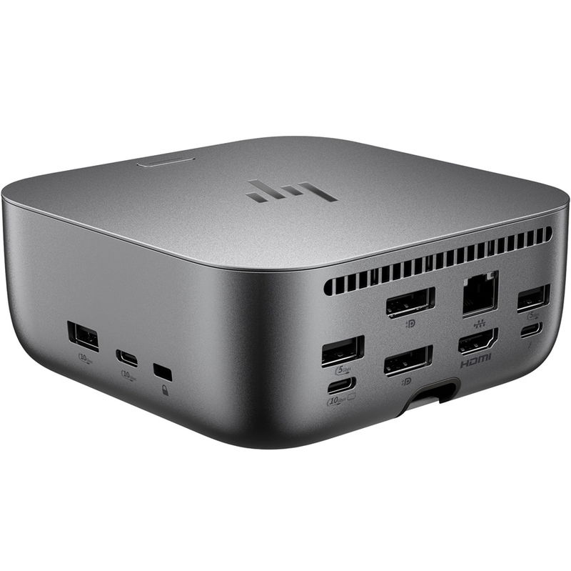 HP Thunderbolt 4 Ultra 180W G6 Quad Monitor Laptop Docking Station - 2x DisplayPort, 1x HDMI, 1x Thunderbolt 4, 2x USB-A, 1x USB-C, 1x RJ-45