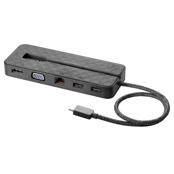 HP USB-C Single Monitor Mini Docking Station - 1x HDMI, 1x VGA, 1x Ethernet, 2x USB-A